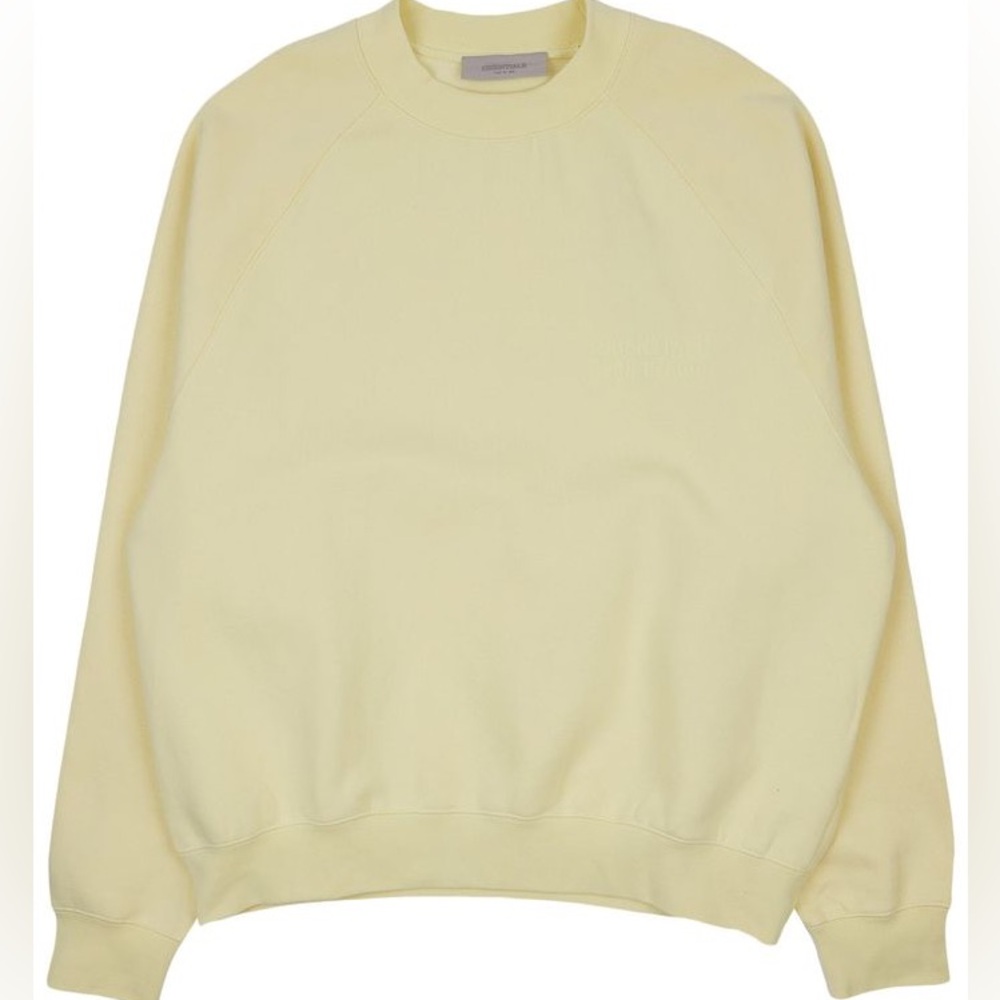 Fear of God Essentials Crewneck Sweatshirt Canary Yellow (FW22) Size M